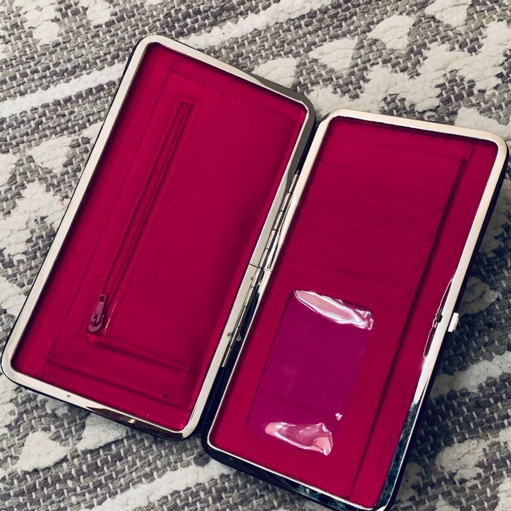 Wallet pink inside turtle skin look brown outside